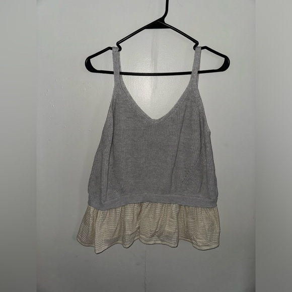 Mo:Vint Women’s Perforated Color Block Tank Top Size Small - Picture 2 of 5